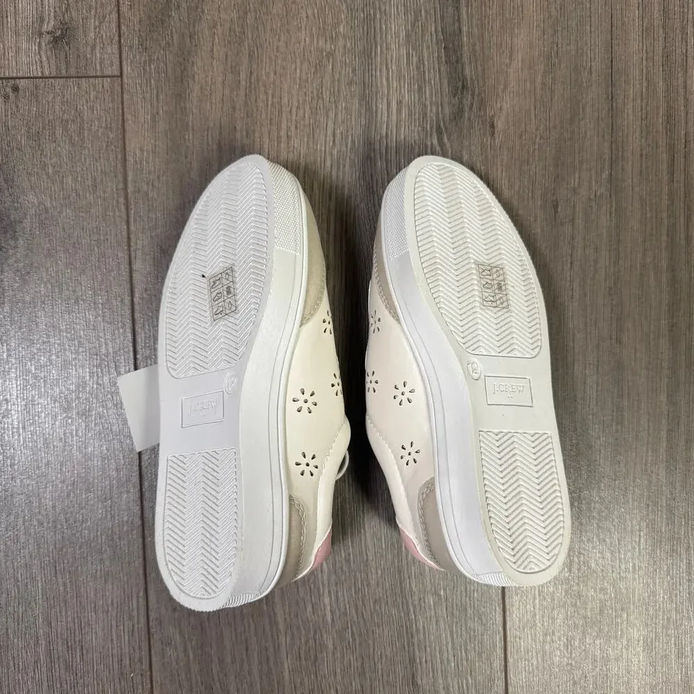 Crewcuts Perforated Flower Snecaker US Girl's 12 New - Picture 7 of 9